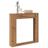 Haardombouw 100x20x100 cm bewerkt hout artisanaal eikenkleurig - thumbnail