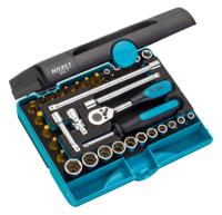 HAZET Dopsleutelset 854T | 1/4 inch (6,3 mm) vierkant hol | Buiten-zeskant-tractieprofiel, Buiten-TORX®-profiel, Binnen-TORX®-profiel, Sleufprofiel | - thumbnail