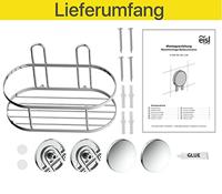 EISL Douchemaandje | chroom | ovaal | ophangen zonder boren en schroeven - BA0202 BA0202 - thumbnail