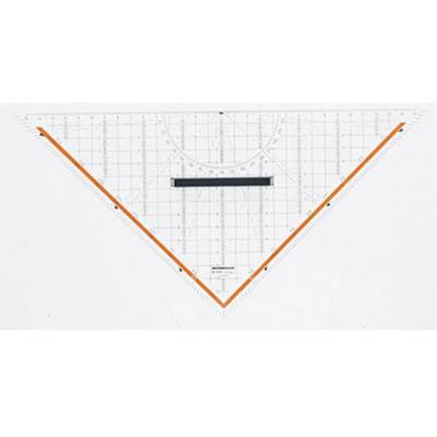 Rumold Geodriehoek 1058 Transparant Lengte schijne zijde: 32.5 cm