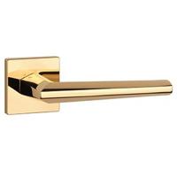 Aprile Massieve Deurkruk Jasmina Gepolijst Goud Op Vierkant Rozet - thumbnail