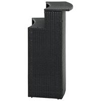 Tuinbartafel 120x55x110 cm poly rattan zwart - thumbnail