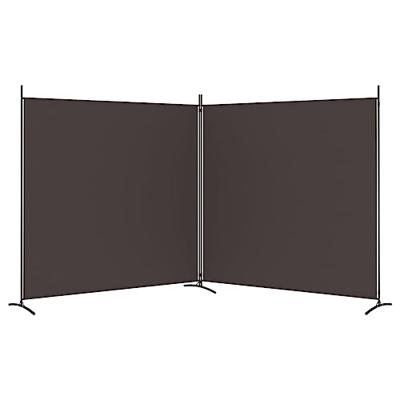 Kamerscherm met 2 panelen 348x180 cm stof bruin Kamerscherm met 2 panelen 348x180 cm stof bruin