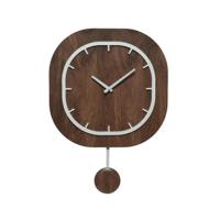 Klok mdf W40-H56cm bruin - thumbnail