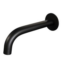 Uitloop Brauer Gebogen Incl Rozet 65mm Mat Zwart - thumbnail