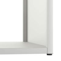 VidaXL Brandhoutrek 40x40x40 cm koudgewalst staal wit - thumbnail