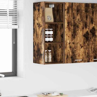 Hangkast Riga Gerookt eiken 30 x 29,5 x 80 cm Bewerkt hout Hangkast Riga Gerookt eiken 30 x 29,5 x 80 cm Bewerkt hout