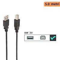 USB 2.0-kabel Ewent EC1003 Zwart - Maat: 5 m - thumbnail