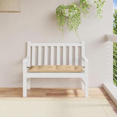 VidaXL Tuinbankkussen 100x50x7 cm stof gemêleerd beige