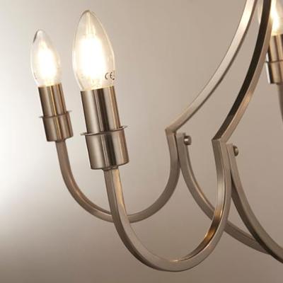 Searchlight Klassieke hanglampLodge 5-lichts zilver - 82915-5SS