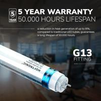 Set van 2 LED TL Buizen 60cm - T8 G13 Fitting - 9 Watt 1260lm (140Lumen/W) - 6000K - Flikkervrij - Vervangt 32 Watt (32W/860) - Incl. Starter - thumbnail