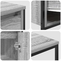 Badkamermeubelset 3 pcs Grijs sonoma en Zwart 36 x 35 x 165 cm - thumbnail