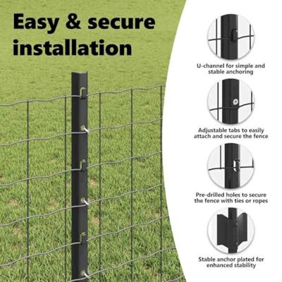 VidaXL Hek met paal grijs 0,8 x 10 m staal en pvc