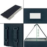 Opbergtas Leitz gestoffeerd 200x210x355mm grijs - thumbnail