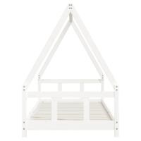 Kinderbedframe 90x200 cm massief grenenhout wit - thumbnail
