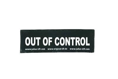 Julius-K9 tekstlabel Out of Control 11 x 3 cm