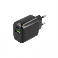Musthavz Power Delivery oplader 20 Watt met USB-A en USB-C poort zwart - thumbnail