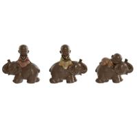 Decoratieve figuren Home ESPRIT Bruin Oranje Koraal Limoen Hars Monnik Orientaals 13 x 6 x 12,5 cm (3 Stuks) - thumbnail