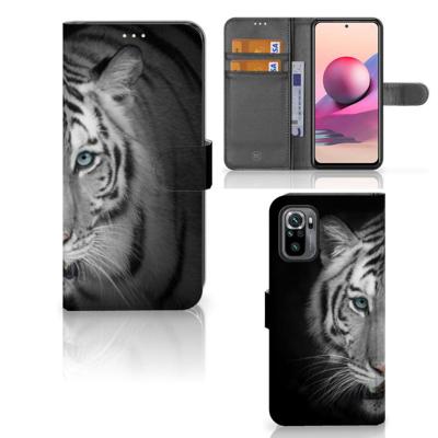 Xiaomi Redmi Note 10S | 10 4G | Poco M5s | Telefoonhoesje | Met pasjeshouder | Tijger