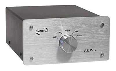 Dynavox AUX-S Cinch-audio-switch Met metalen behuizing Zilver