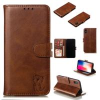 Lederen beschermhoes voor iPhone X & XS (bruin) - thumbnail