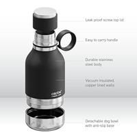 Asobu - Dog Bowl - Edelstahlflasche with Hundenapf 1 Liter black - thumbnail
