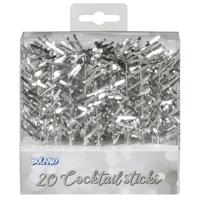 Zilveren Cocktailprikkers Folie (20st) - thumbnail