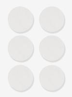 Set van 6 katoenen pads voor het geven van borstvoeding CARRIWELL wit - thumbnail