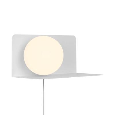 Witte wandlamp opaalglas met plankje Nordlux Lilibeth
