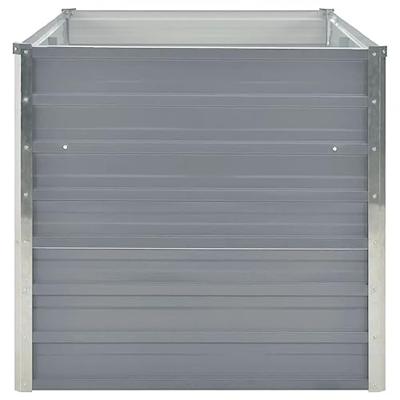 VidaXL Plantenbak verhoogd 160x80x77 cm gegalvaniseerd staal grijs VidaXL Plantenbak verhoogd 160x80x77 cm gegalvaniseerd staal grijs