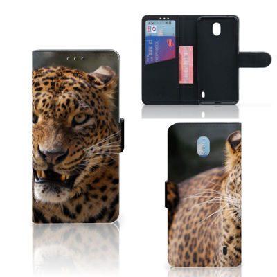Nokia 1 Plus | Telefoonhoesje | Met pasjeshouder | Luipaard Nokia 1 Plus | Telefoonhoesje | Met pasjeshouder | Luipaard