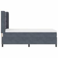 Boxspringbed met matras fluweel donkergrijs 100x200 cm - thumbnail