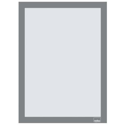 Infokader nobo zelfklevend a4 zilver 2 stuks