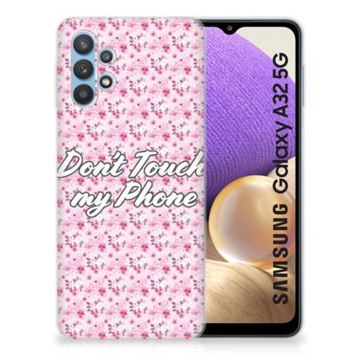 Samsung Galaxy A32 5G Silicone-hoesje Flowers Pink DTMP Samsung Galaxy A32 5G Silicone-hoesje Flowers Pink DTMP