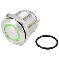 TRU COMPONENTS TC-10090916 GQ16F-10E/J/G/24V/S Vandalismebestendige druktoets 48 V/DC 2 A 1x uit/(aan) Moment Groen IP65 1 stuk(s) - thumbnail