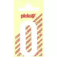 Plakcijfer Nobel 90 mm wit 0 Pickup - Pickup