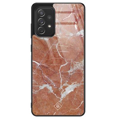 Samsung Galaxy A52s glazen hardcase - Marble sunkissed