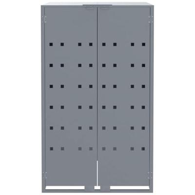 Containerberging voor 2 containers 138x79x117 cm staal grijs