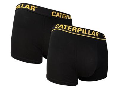 Caterpillar 2 heren boxers (Zwart/geel, L)