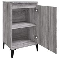 Nachtkastje 40x35x70 cm bewerkt hout grijs sonoma eikenkleurig - thumbnail