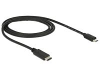 Delock 83602 USB-kabel USB 2.0 USB-C stekker, USB-micro-B stekker 1.00 m Zwart - thumbnail
