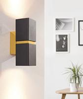 Eglo Led wandlampPassa Up - Down 2x3,3w - goud met zwart - 95373 - thumbnail