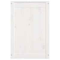 Wasmand 88,5x44x66 cm massief grenenhout wit - thumbnail