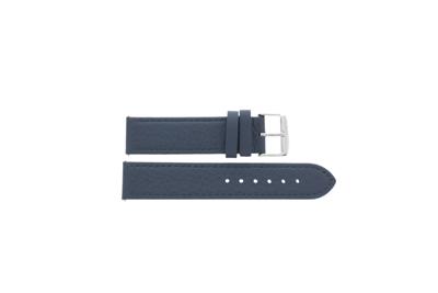 Horlogeband Universeel G629 Leder Blauw 20mm