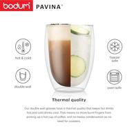 Bodum Dubbelwandige koffie- / theeglazen Pavina - gepatenteerd ventiel - 320 ml - 2 stuks - thumbnail