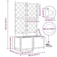 Tuin Bloempot 2 pcs Grijs Staal - thumbnail
