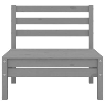 Tuinmiddenbanken 2 st massief grenenhout grijs