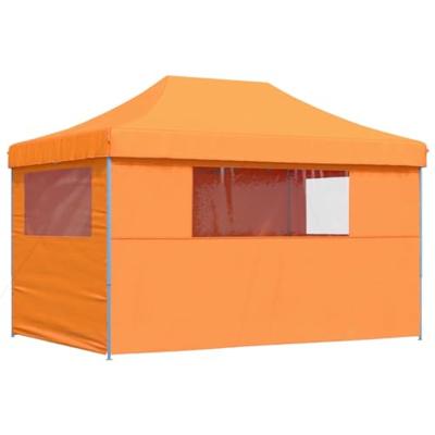 VidaXL Partytent inklapbaar pop-up met 4 zijwanden oranje VidaXL Partytent inklapbaar pop-up met 4 zijwanden oranje
