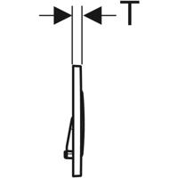 Geberit Sigma 20 bedieningspaneel chroom/mat-chroom voor Sigma reservoirs 8cm (UP720) en 12cm (UP320) - thumbnail