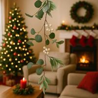 Guirlande met witte bessen 150x7x3cm - thumbnail